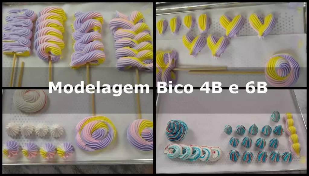 Modelagem com os bicos de confeitar 4 B e 6 B